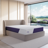 polysleep aura matelas lifestyle chambre beige angle