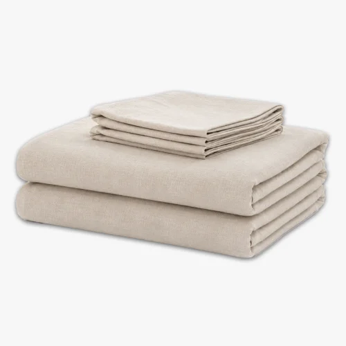 oxygene bedsheets luma folded dune